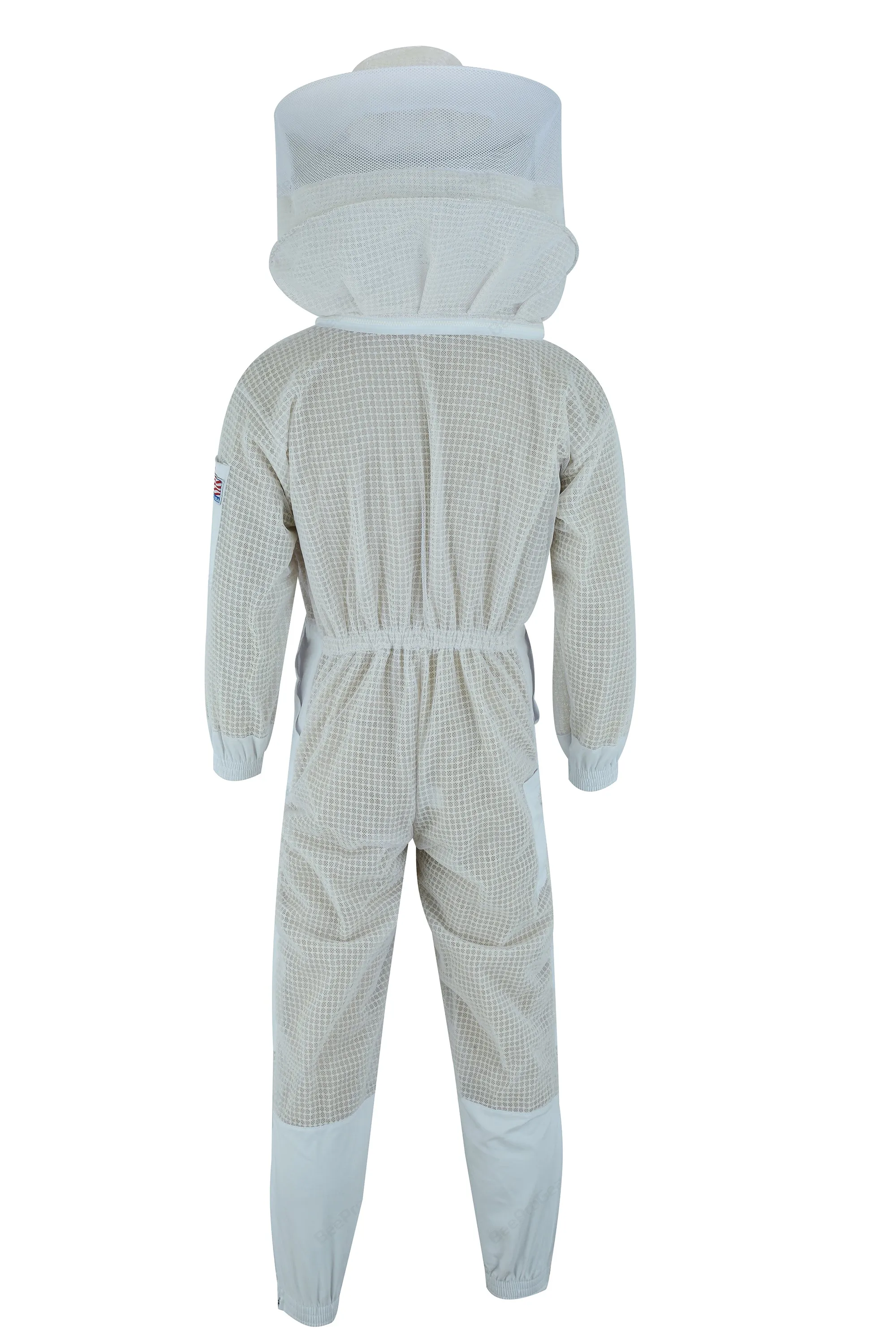 3-Layer Ultra Ventilated Beekeeping Suit with Round Veil | SBS Zipper for Sting-Proof Protection | White