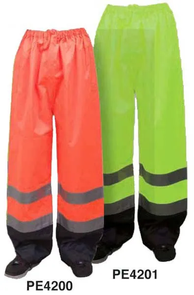 ANSI E-Class Ice Cool Waterproof Pants Lime Color Size Large