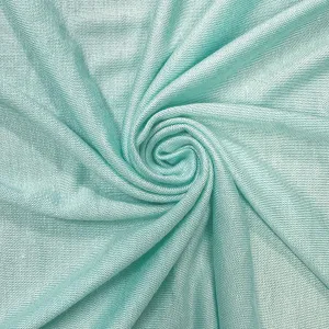 Aqua Solid Rayon Spandex Jersey Knit Fabric