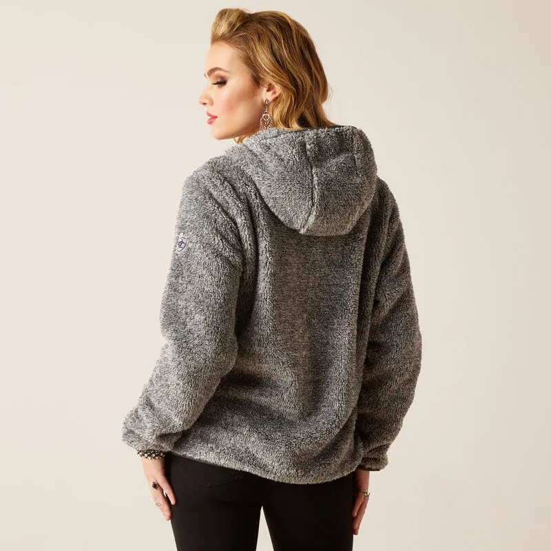 Ariat Women's Salt and Pepper Lurex Berber 1/2 Zip Hoodie