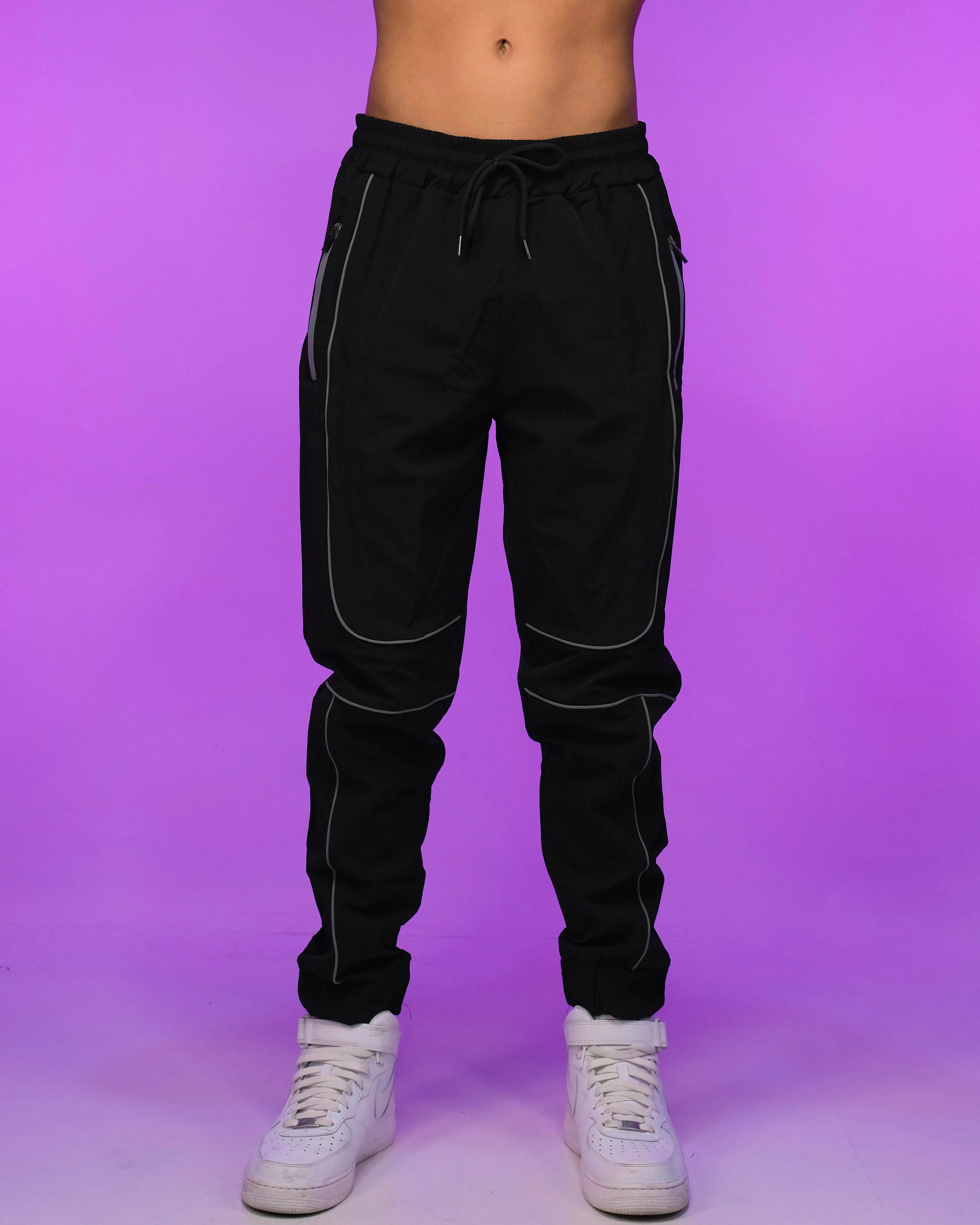 Black Reflective Joggers