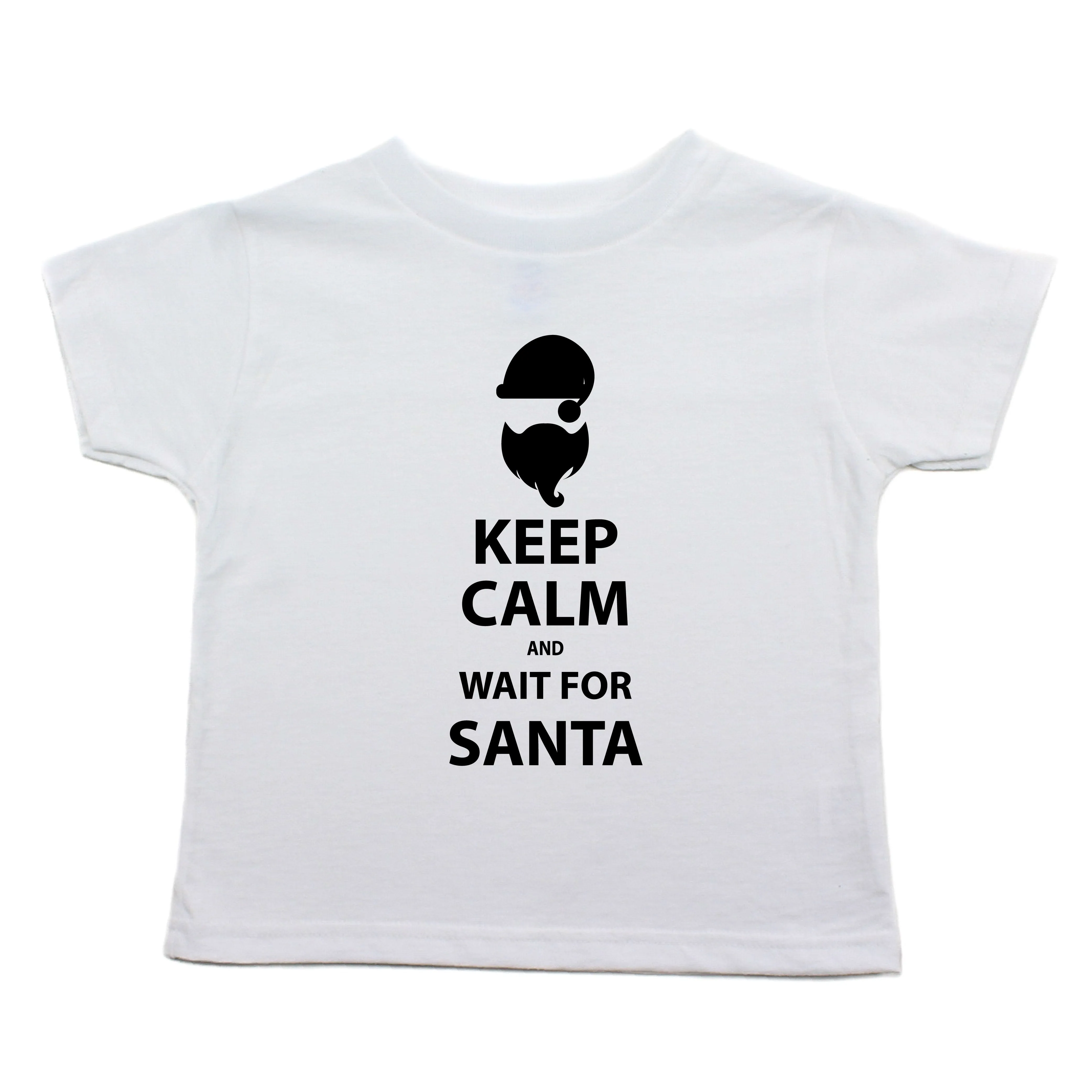 Christmas Keep Calm And Wait For Santa Toddler T-Shirt