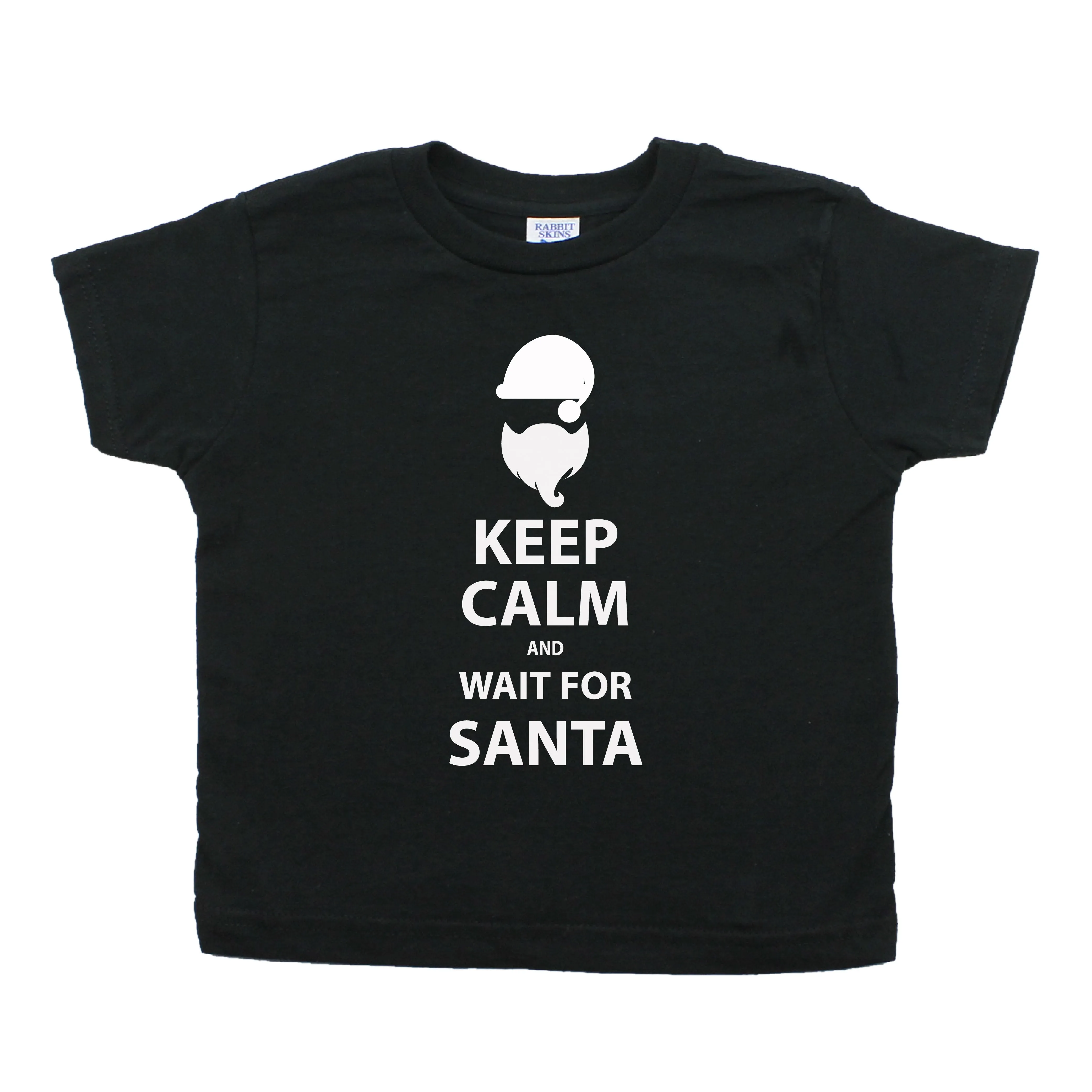 Christmas Keep Calm And Wait For Santa Toddler T-Shirt