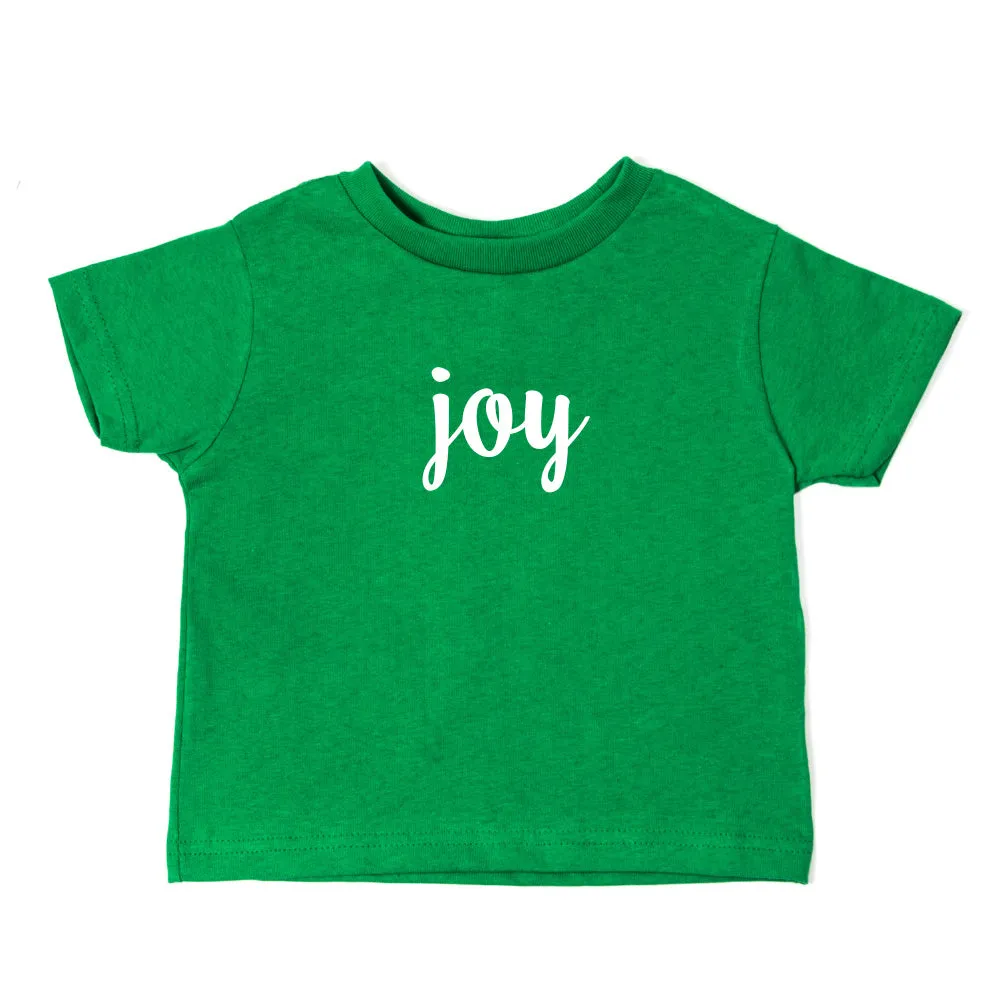 Christmas Peace Love Joy Toddler Short Sleeve T-Shirts