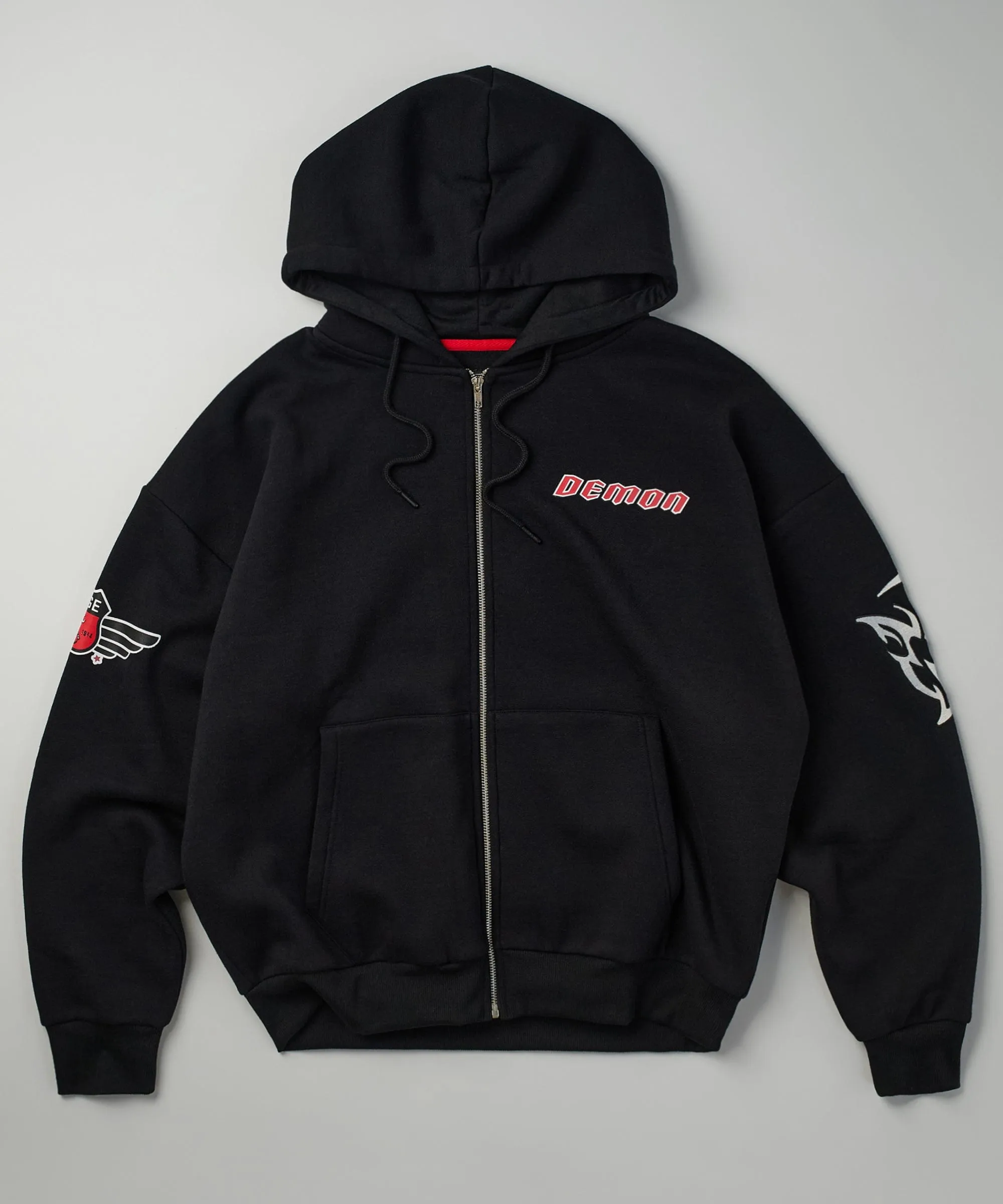 Dodge Demon Full Zip Back Print Hoodie - Black