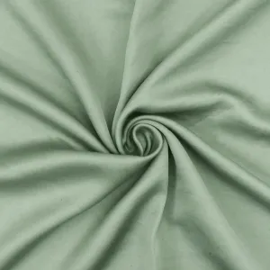 Dusty Green Famous Designer Rayon-Poly Satin Woven Fabric