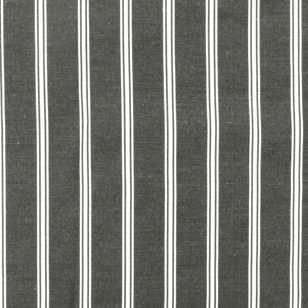 Faded Black-White Stripe Polyester-Cotton Shirting Woven Fabric