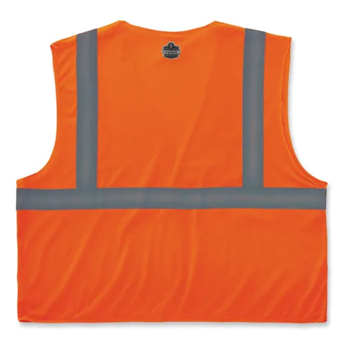 Glowear 8210hl-s Single Size Class 2 Economy Mesh Vest, Polyester, 3x-large, Orange, Ships In 1-3 Business Days