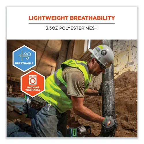 Glowear 8210hl-s Single Size Class 2 Economy Mesh Vest, Polyester, 3x-large, Orange, Ships In 1-3 Business Days