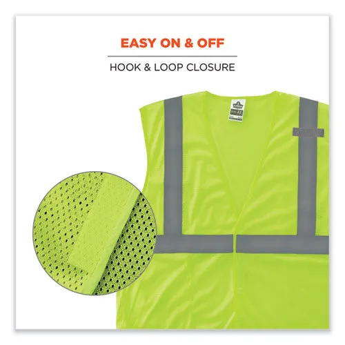 Glowear 8210hl-s Single Size Class 2 Economy Mesh Vest, Polyester, 5x-large, Lime, Ships In 1-3 Business Days