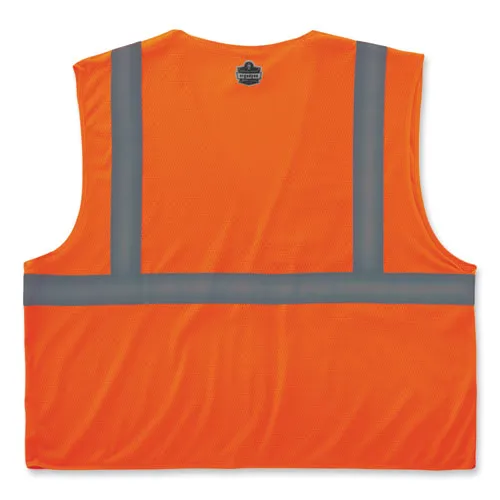 Glowear 8210hl-s Single Size Class 2 Economy Mesh Vest, Polyester, Large, Orange, Ships In 1-3 Business Days