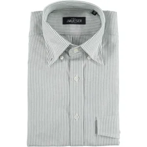 Green Stripe Oxford Button Down Shirt