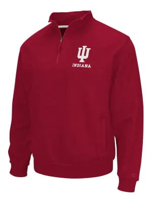 Indiana Hoosiers Colosseum Red Zone 1/4 Zip Long Sleeve Fleece Pullover