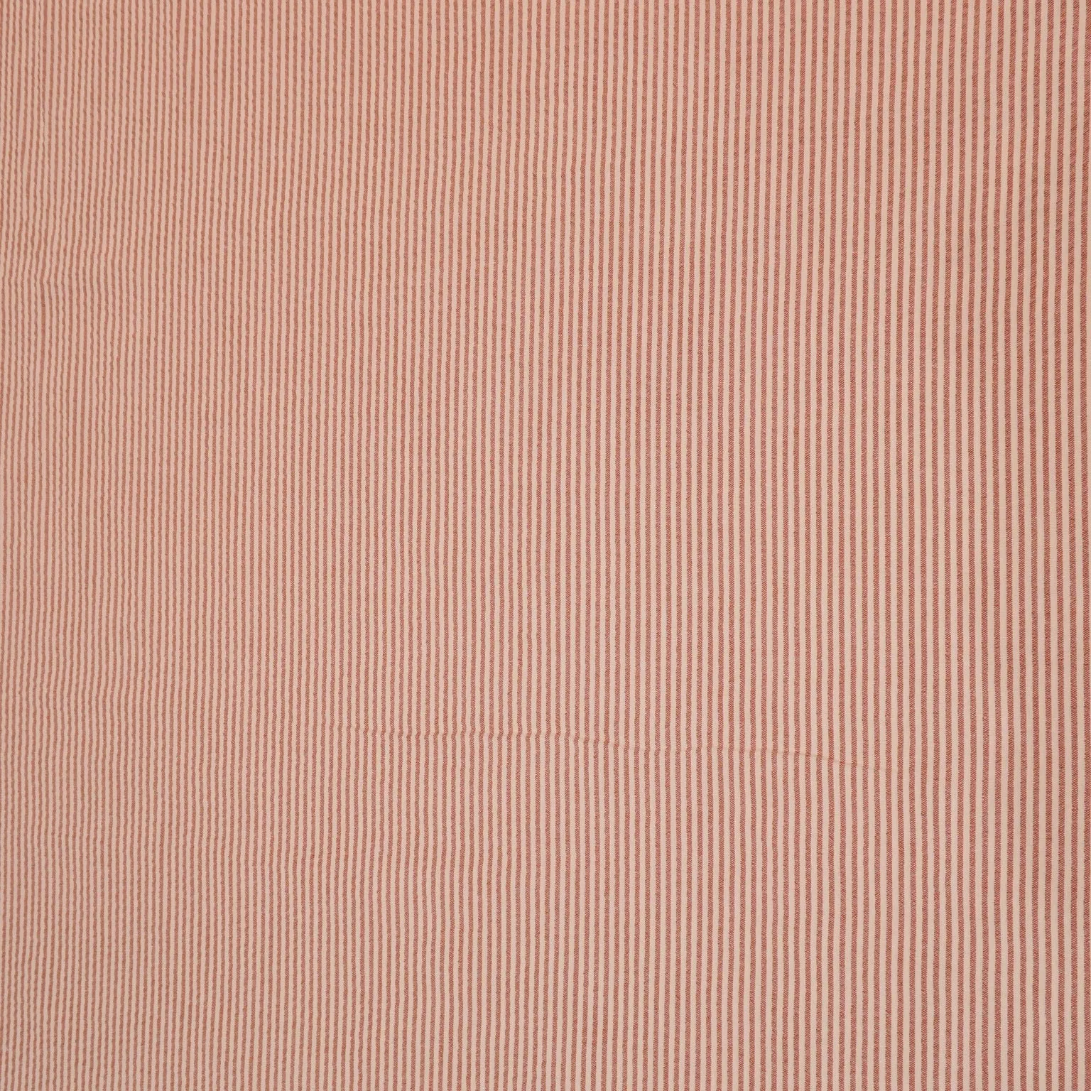 Ivory and Light Brown Seersucker Stripes Outlet Holland & Sherry Fabric