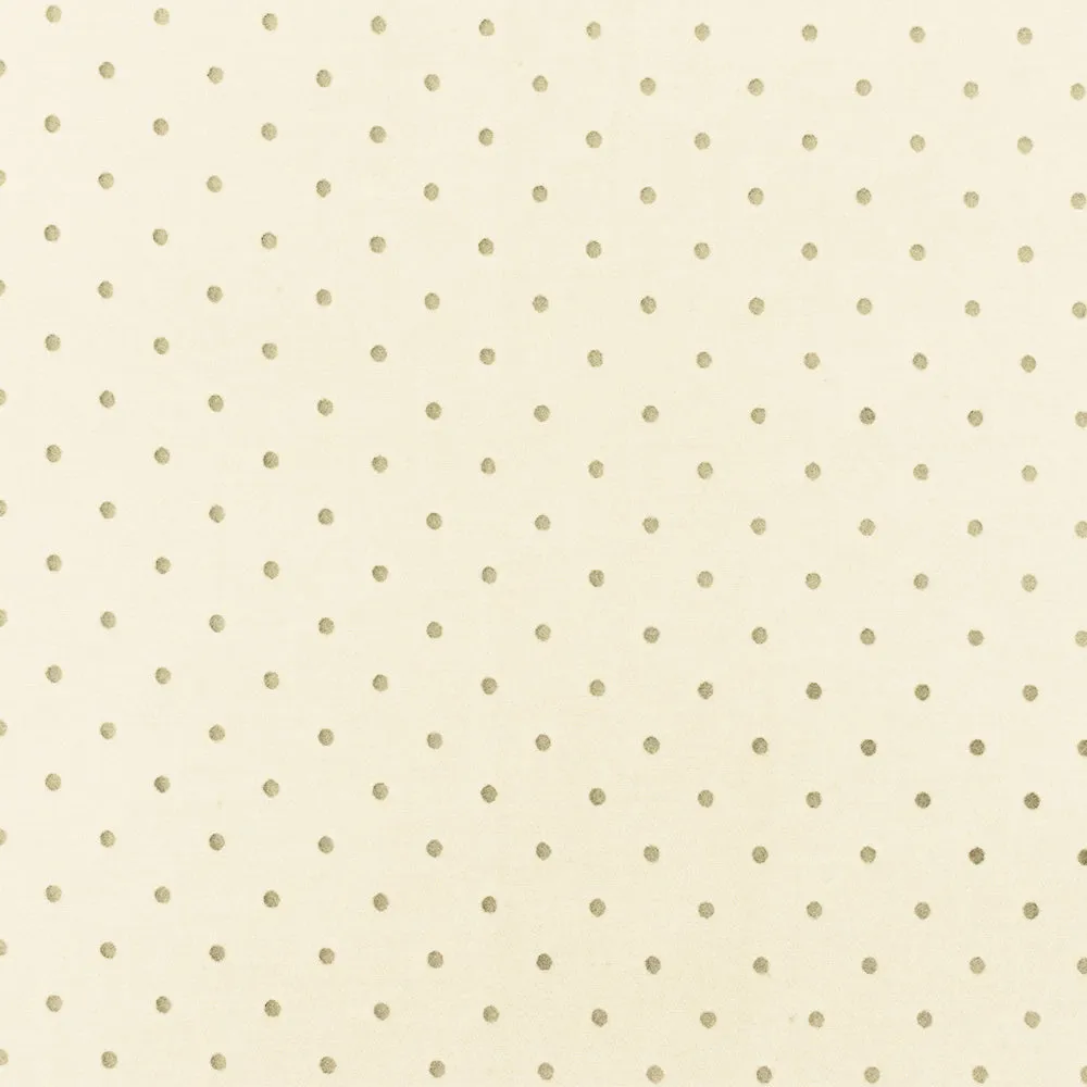 Ivory Famous Maker Cotton-Rayon Laser Cut Dot Twill Woven Fabric