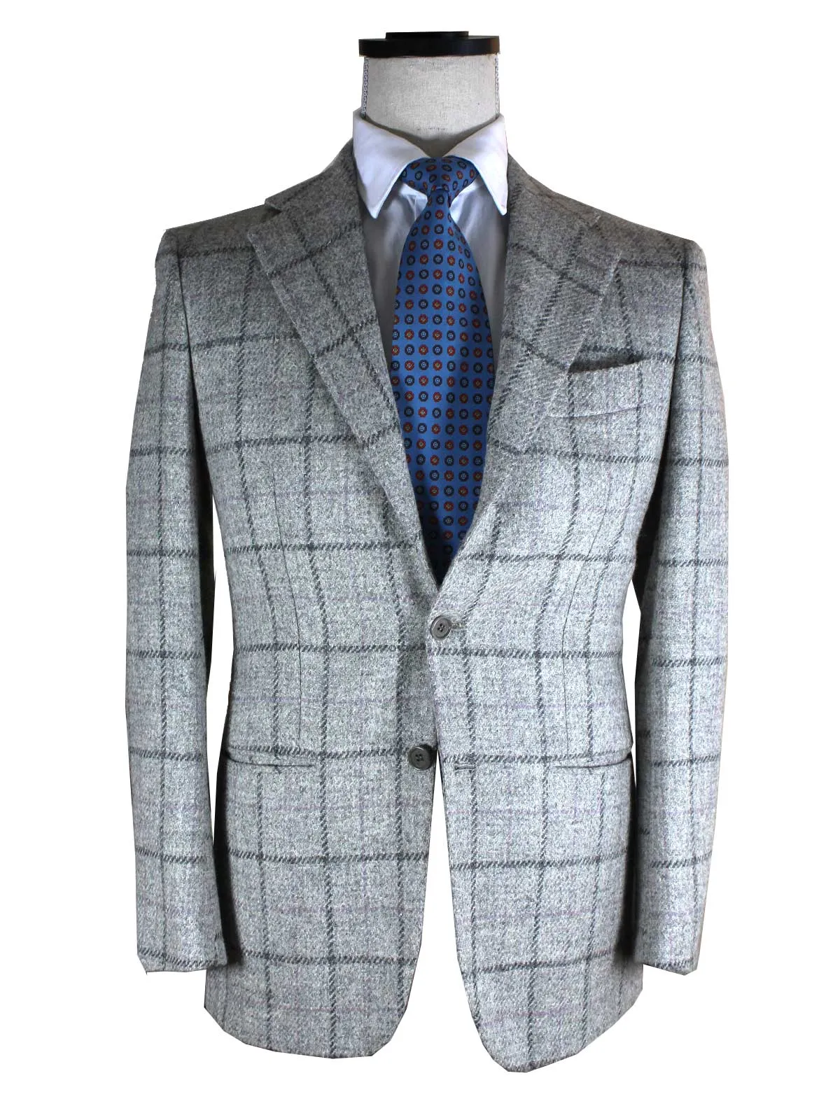 Kiton Sport Coat Gray Windowpane Wool Blazer Cipa 1960 EUR 49/ US 39 REDUCED -SALE