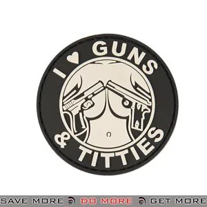 Lancer Tactical Velcro Morale Patch AC-130G - PVC Guns & Titties, Black