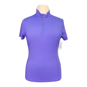 LeMieux Short Sleeve 1/4 Zip Base Layer in Bluebell - Women's XL