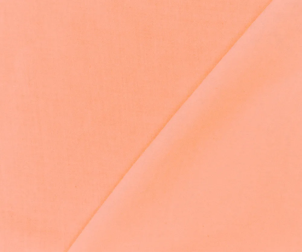 Light Orange Rayon Lawn Solid Woven Fabric