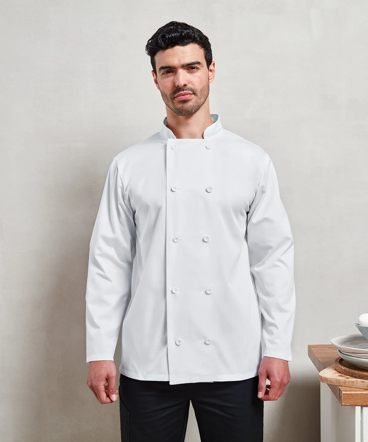 Long sleeve chefs jacket | Steel