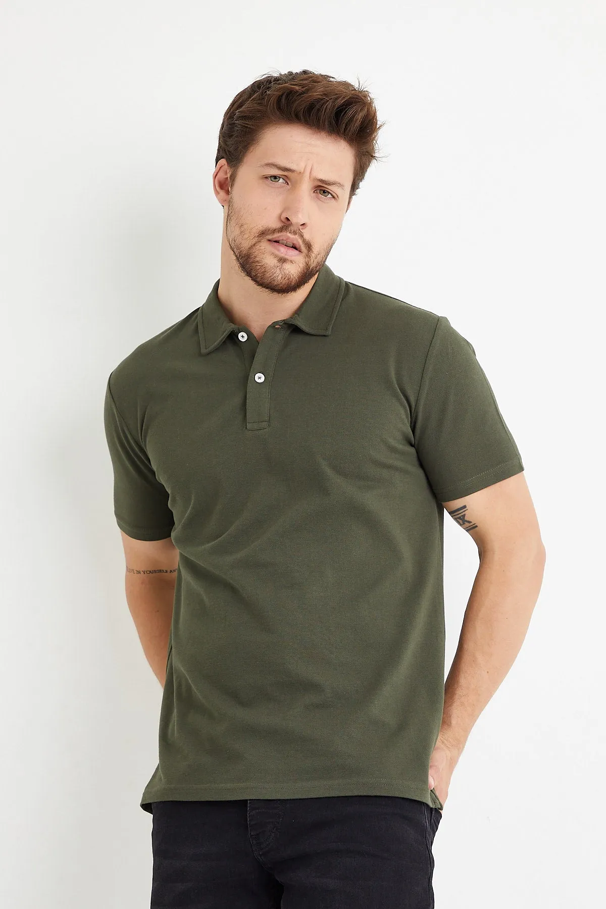 Men’s Classic Polo Shirts - 2 Button 100% Cotton Business Casual Shirt or Golf Shirt