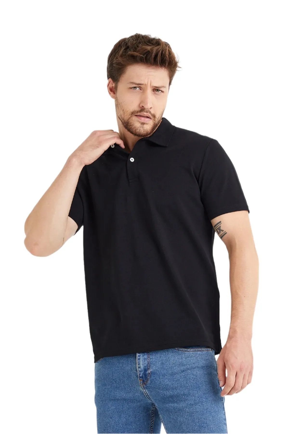 Men’s Classic Polo Shirts - 2 Button 100% Cotton Business Casual Shirt or Golf Shirt