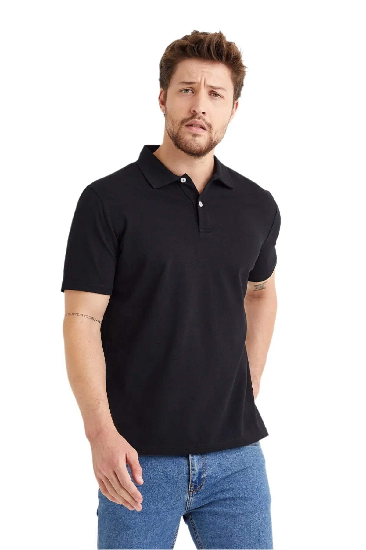 Men’s Classic Polo Shirts - 2 Button 100% Cotton Business Casual Shirt or Golf Shirt