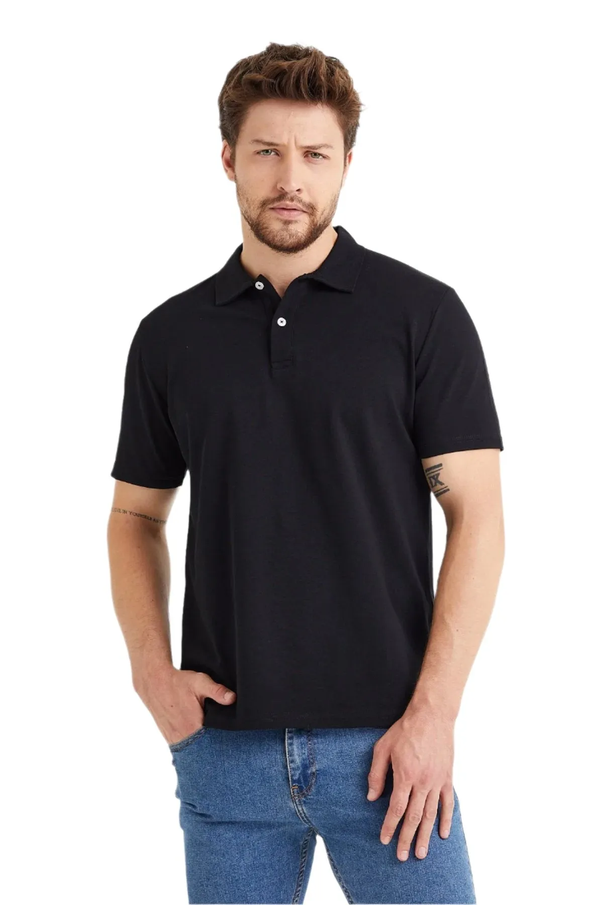 Men’s Classic Polo Shirts - 2 Button 100% Cotton Business Casual Shirt or Golf Shirt