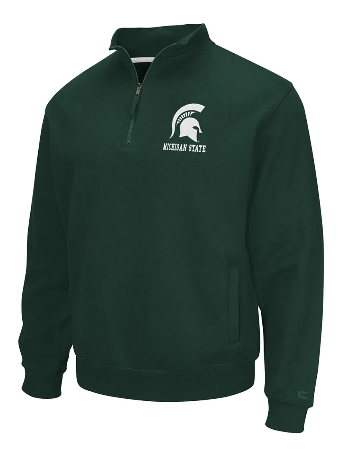 Michigan State Spartans Colosseum Zone 1/4 Zip Long Sleeve Fleece Pullover