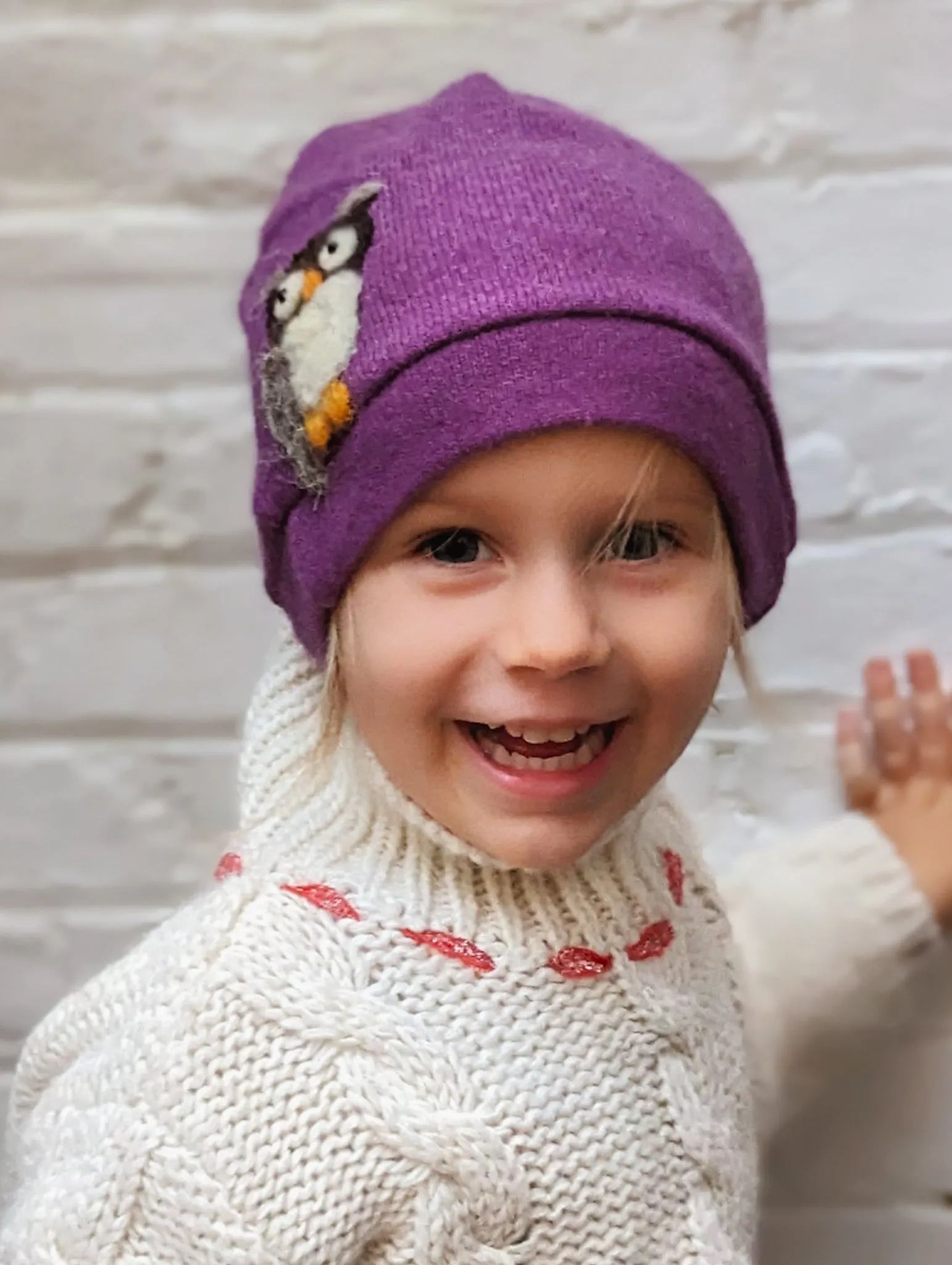 Owl Cashmere Hat - Toddler