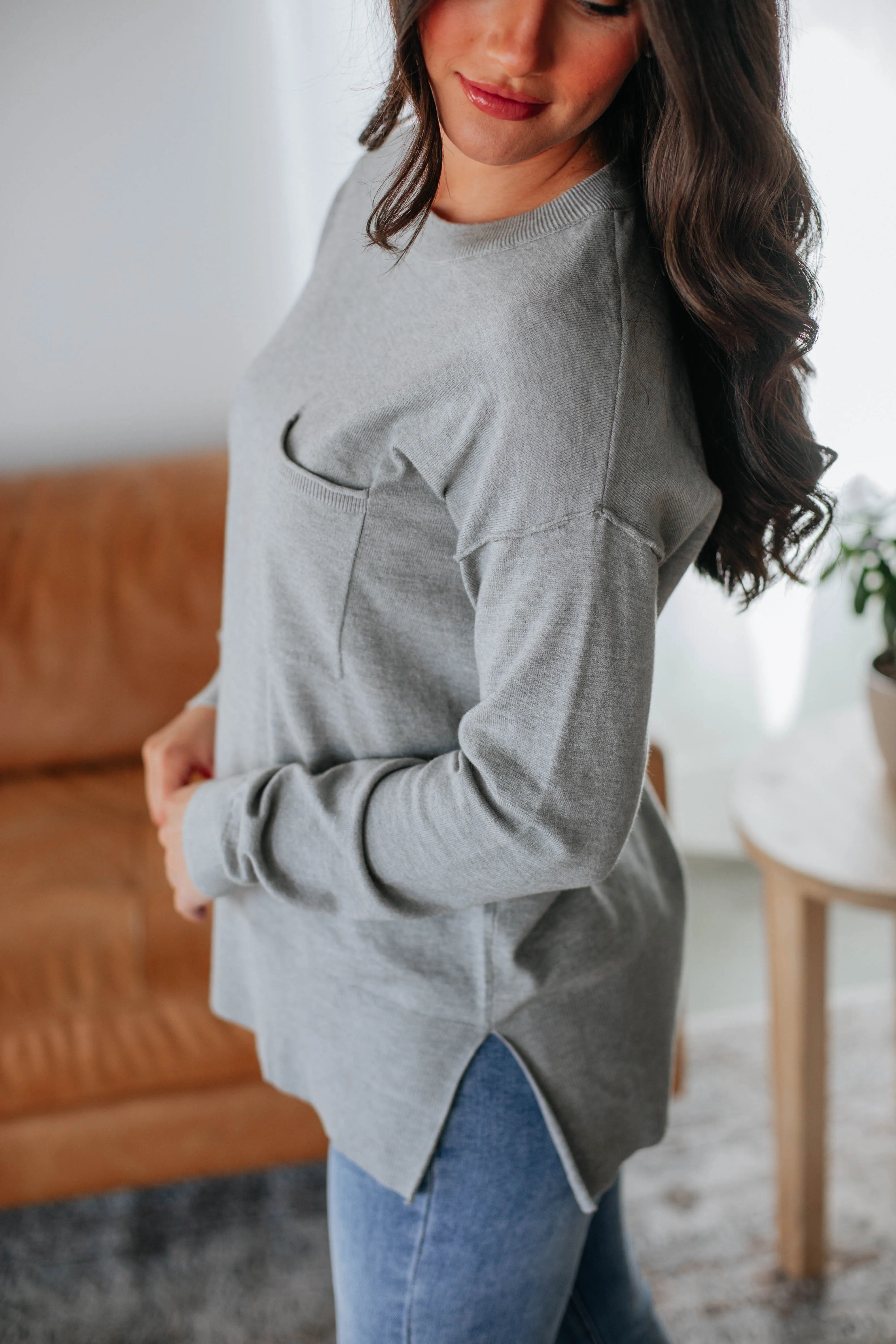 Paula Sweater - Heather Grey