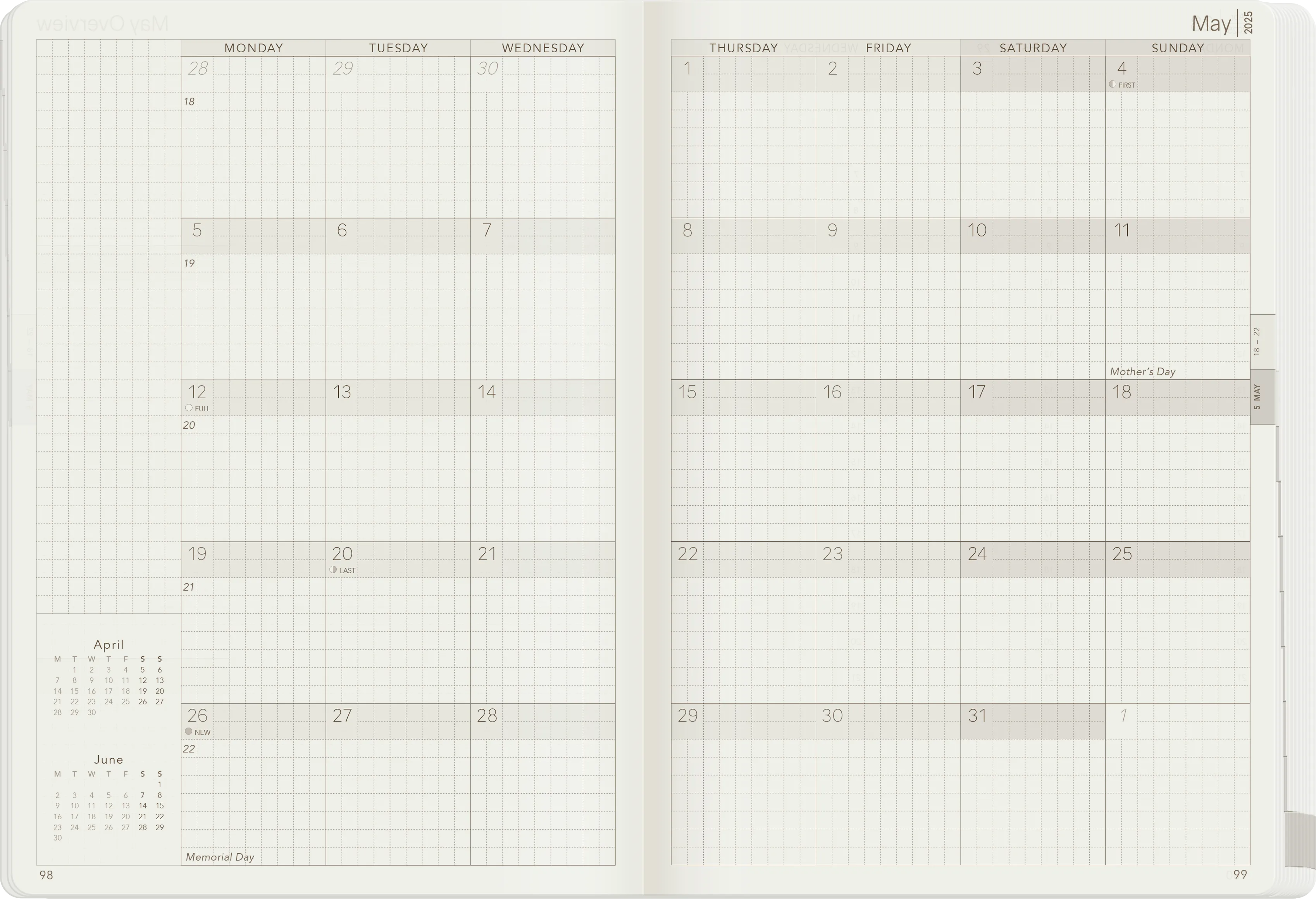 PRE-ORDER | 2025 A5 Weekly Planner | 52gsm Tomoe River Paper | All-in-One | Stacked Weekends