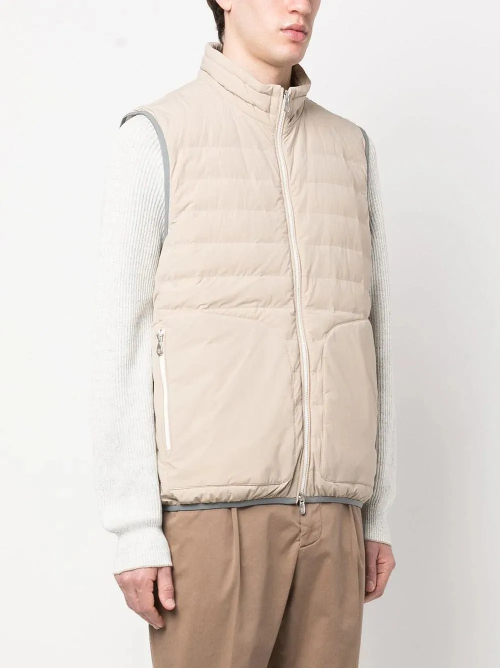 quilted down-feather gilet