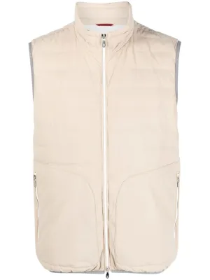 quilted down-feather gilet