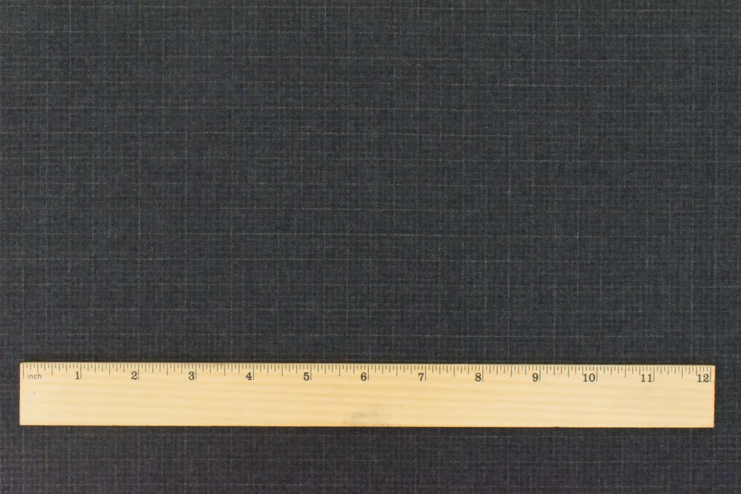 Shadow Gray-Blue-Gray Faded Check Wool-Poly Woven Suiting Fabric