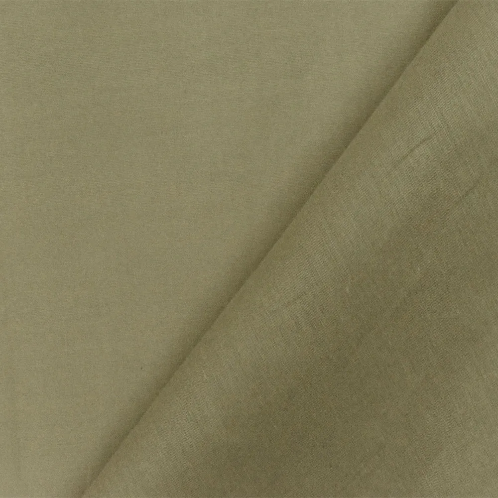 Simple Khaki Solid Slub Cotton Silk Lawn Woven Fabric