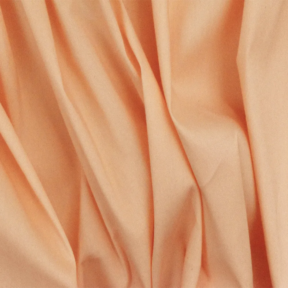 Soft Orange Solid Stretch Cotton Blend Broadcloth Woven Fabric