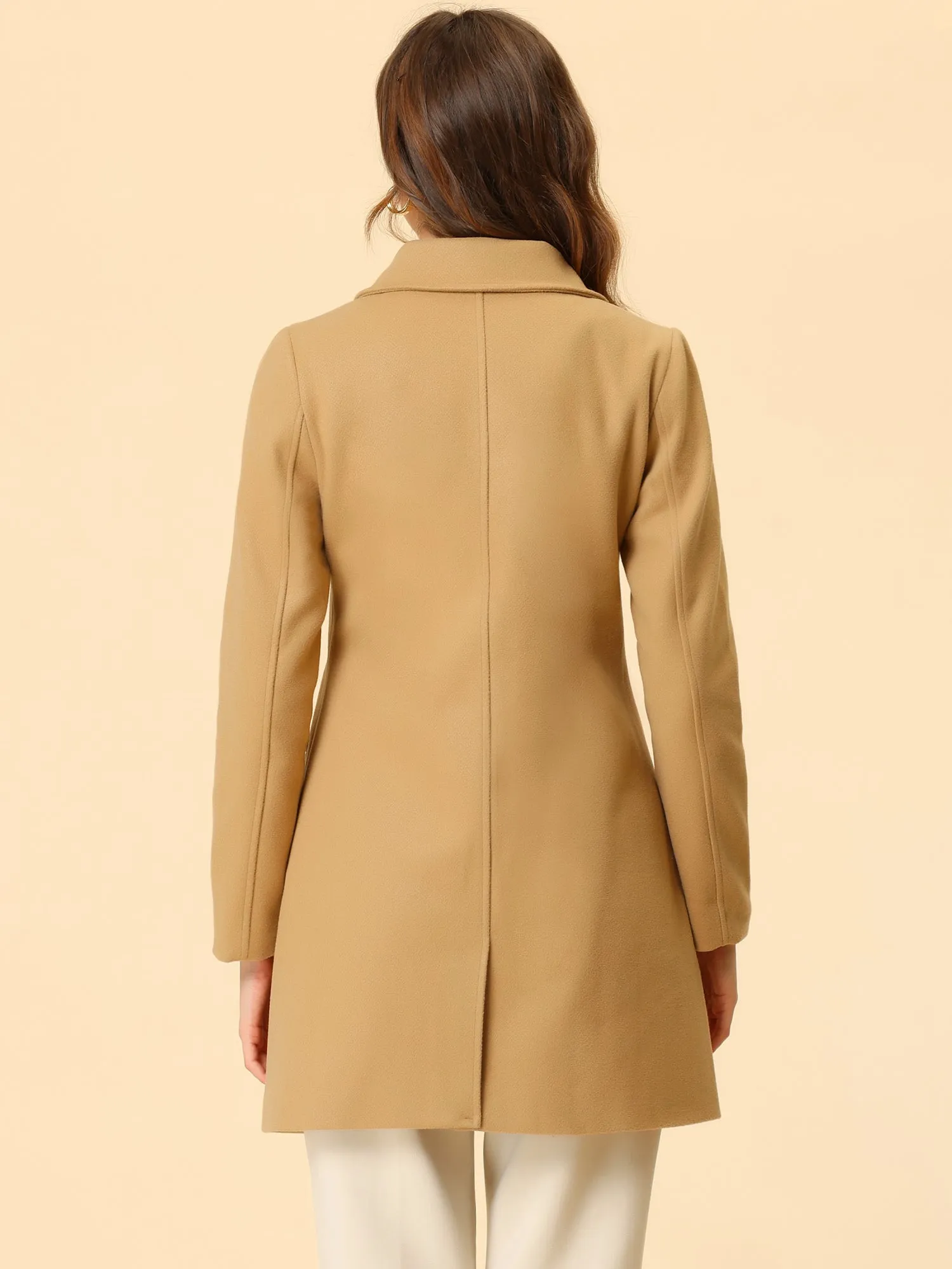 Turn Down Collar Single Breasted Winter Outwear Trench Coat