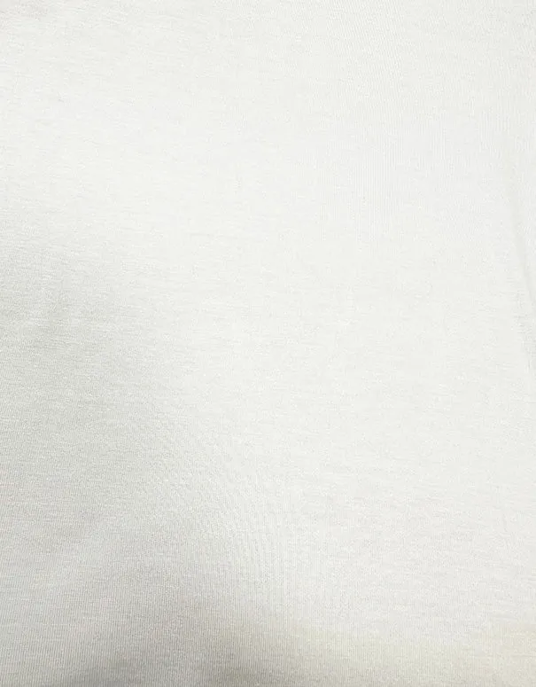 White Rayon Solid Spandex Jersey Knit Fabric