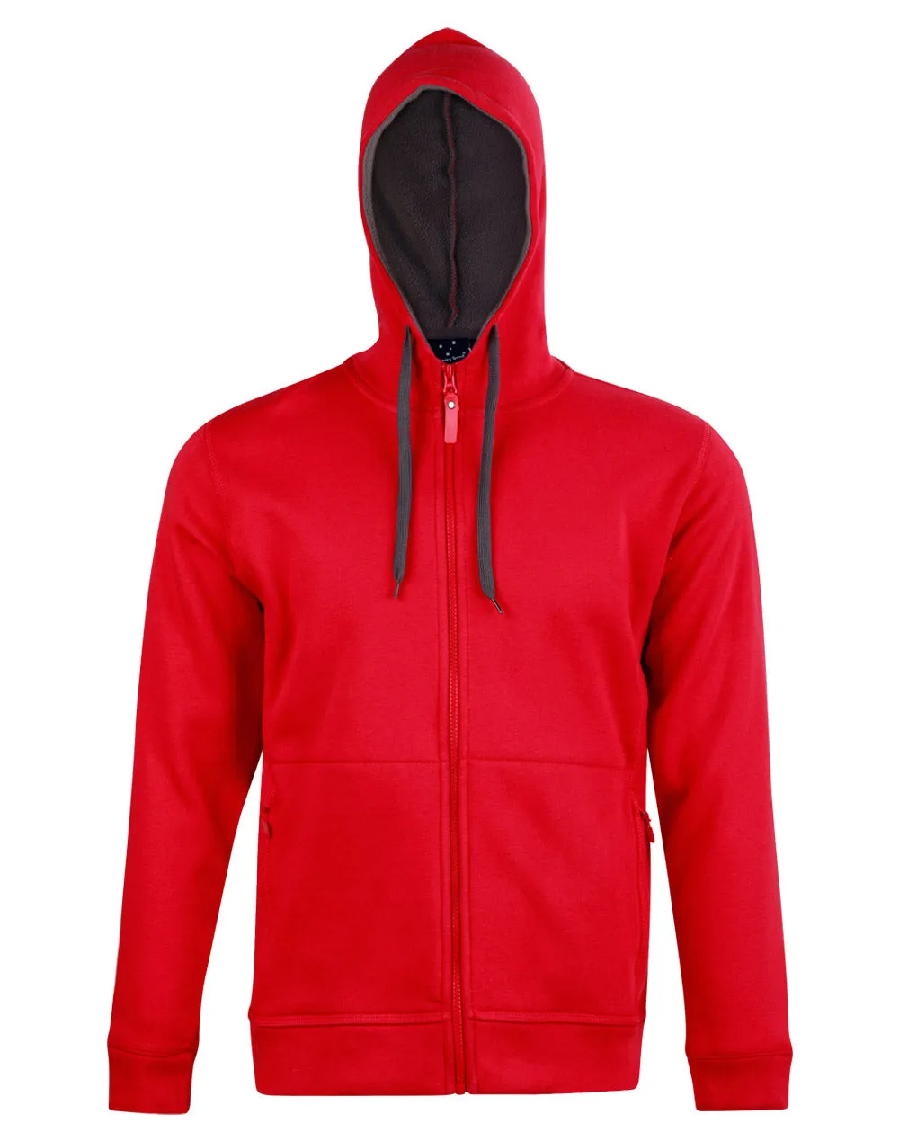 Winning Spirit Men's Passion Pursuit Full Zip Contrast Fleece Hoodie (FL17)