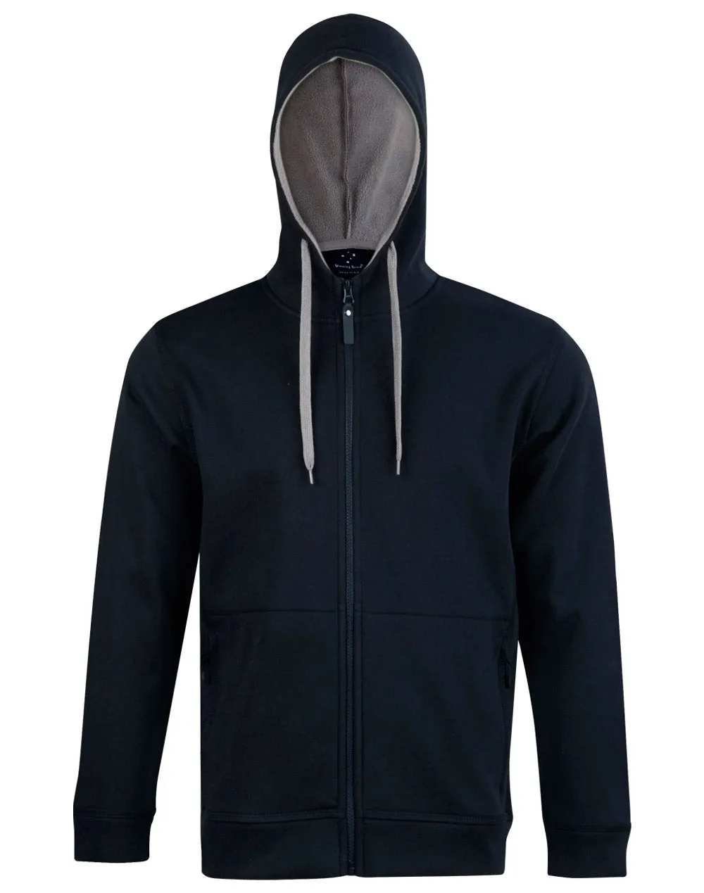 Winning Spirit Men's Passion Pursuit Full Zip Contrast Fleece Hoodie (FL17)