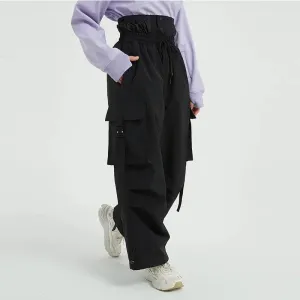 Winter Loose Fit Ski Pants Thicken Warm Outdoor Snow Pants