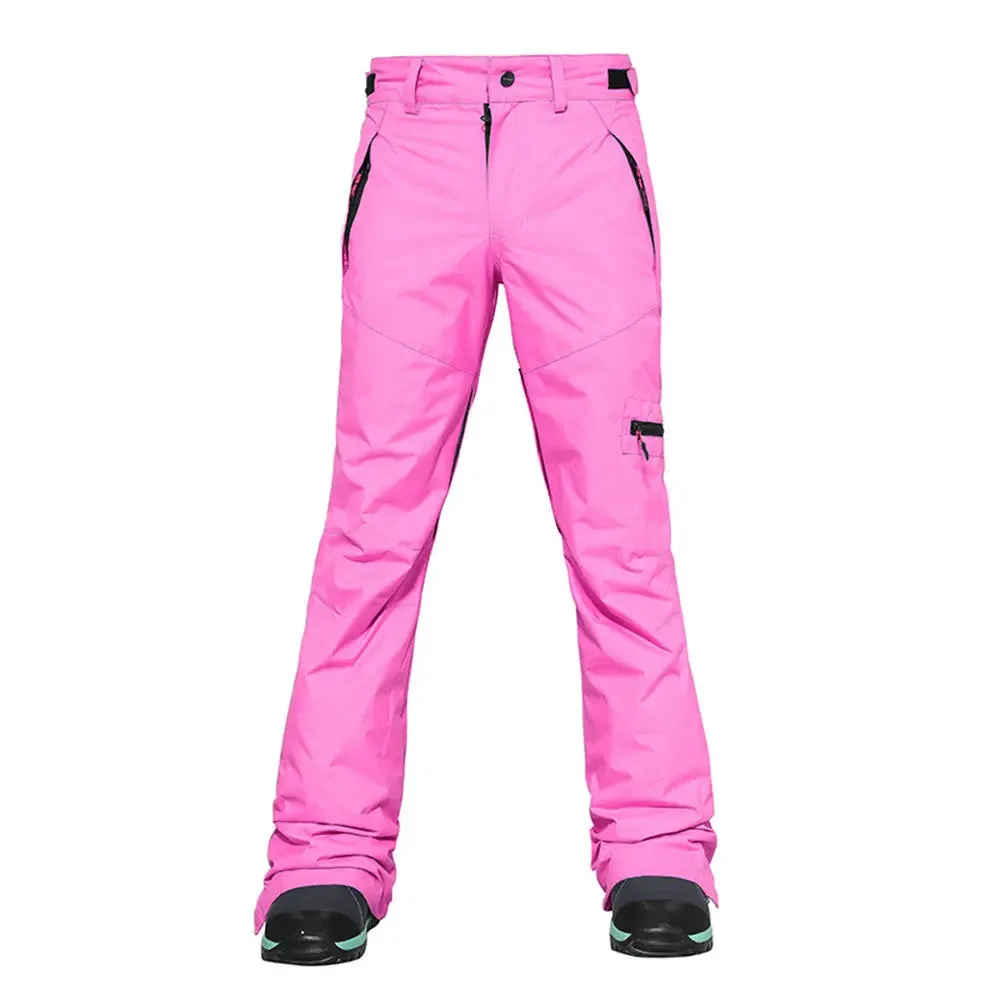 Women's Breathable Zipper Ski Snowboard Pants