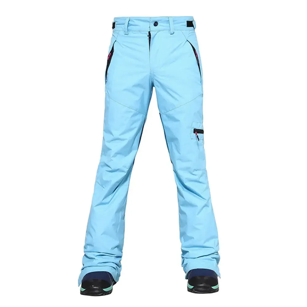 Women's Breathable Zipper Ski Snowboard Pants